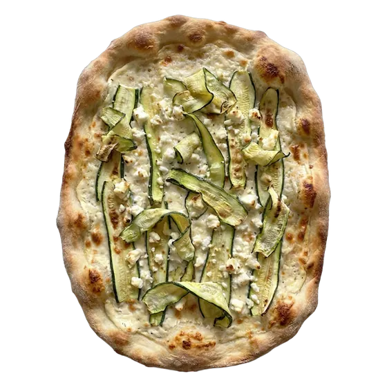 Flammkuchen Zucchini-Hirtenkäse